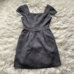 BCBGENERATION Capped Sleeve Textured‎ Grey Dress